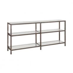 26.75in Black Nickel Metal 4-Shelf Bookcase by Coaster Home Furnishings -Coaster Home Furnishings Shop black nickel coaster home furnishings bookcases bookshelves 801018 c3 1000