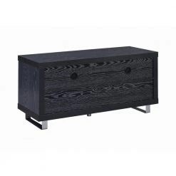 47.25in. Black Oak TV Console with 3 Drawers Fits TV's up to 50in. by Coaster Home Furnishings -Coaster Home Furnishings Shop black oak and silver coaster home furnishings tv stands 700644 1f 1000