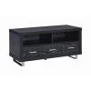 47.25in. Black Oak TV Console with 3 Drawers Fits TV's up to 50in. by Coaster Home Furnishings 1 47.25in. Black Oak TV Console with 3 Drawers Fits TV's up to 50in. by Coaster Home Furnishings -Coaster Home Furnishings Shop black oak and silver coaster home furnishings tv stands 700644 64 1000