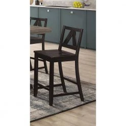 Bairn 37.5 in. H Black V-Back Wood Frame Counter Stool (Set of 2) by Coaster Home Furnishings -Coaster Home Furnishings Shop black sand through coaster home furnishings bar stools 193499 31 1000