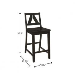 Bairn 37.5 in. H Black V-Back Wood Frame Counter Stool (Set of 2) by Coaster Home Furnishings -Coaster Home Furnishings Shop black sand through coaster home furnishings bar stools 193499 40 1000