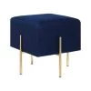 Blue and Brass Upholstered Ottoman by Coaster Home Furnishings -Coaster Home Furnishings Shop blue and brass coaster home furnishings ottomans 910230 64 1000
