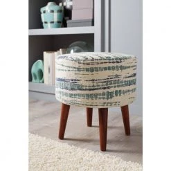 16 in. Blue and White Backless Wood Frame Round Accent Stool by Coaster Home Furnishings 7 16 in. Blue and White Backless Wood Frame Round Accent Stool by Coaster Home Furnishings -Coaster Home Furnishings Shop blue and white coaster home furnishings bar stools 918493 31 1000