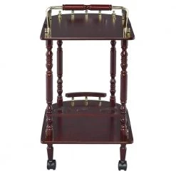 Serving Cart with Brass Accents Merlot and Brass by Coaster Home Furnishings -Coaster Home Furnishings Shop brass coaster home furnishings bar carts 3512 4f 1000