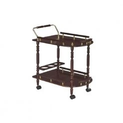 Serving Cart with Brass Accents Merlot and Brass by Coaster Home Furnishings