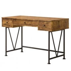 Analiese 23.5 in. Antique Nutmeg 3-Drawer Home Office Writing Desk by Coaster Home Furnishings