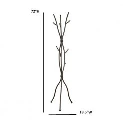 Brushed Brown Branch Style Metal Coat Rack by Coaster Home Furnishings -Coaster Home Furnishings Shop brown coaster home furnishings coat racks 900864ii c3 1000