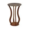 18 in. Brown Round Faux Marble Accent Table with Bottom Shelf by Coaster Home Furnishings -Coaster Home Furnishings Shop brown coaster home furnishings end side tables 900926 64 1000