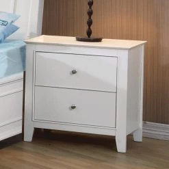 Selena 2-Drawer Nightstand White by Coaster Home Furnishings 10 Selena 2-Drawer Nightstand White by Coaster Home Furnishings -Coaster Home Furnishings Shop buttermilk coaster home furnishings nightstands 400232 c3 1000