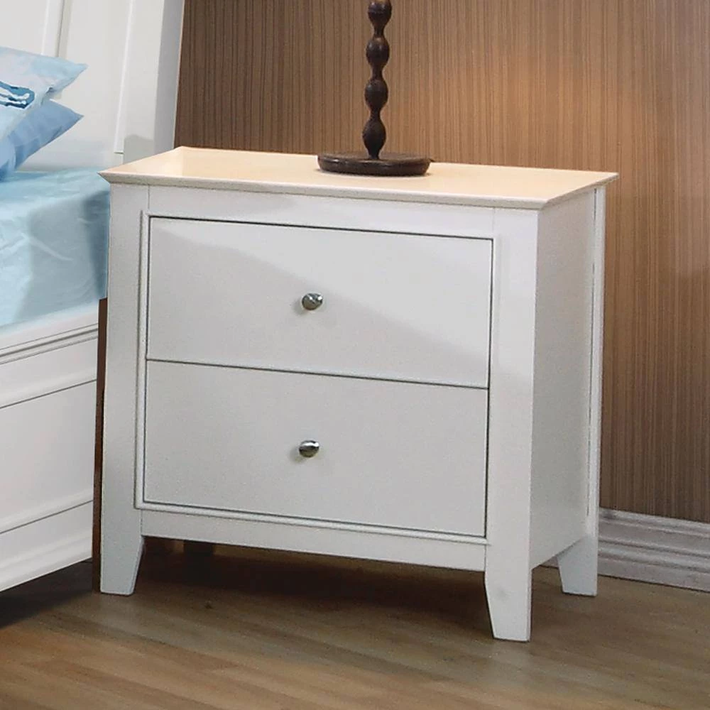 Selena 2-Drawer Nightstand White by Coaster Home Furnishings 5 Selena 2-Drawer Nightstand White by Coaster Home Furnishings - Image 3