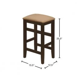 Carmina 25.5 in. H Cappuccino Backless Wood Frame Counter Stool with Fabric Seat (Set of 4) by Coaster Home Furnishings 8 Carmina 25.5 in. H Cappuccino Backless Wood Frame Counter Stool with Fabric Seat (Set of 4) by Coaster Home Furnishings -Coaster Home Furnishings Shop cappuccino and beige coaster home furnishings bar stools 193479 40 1000