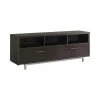 60 in. Cappuccino TV Console Fits TV's up to 65in. with 3 Storage Compartments by Coaster Home Furnishings -Coaster Home Furnishings Shop cappuccino and chrome coaster home furnishings tv stands 701973 64 1000