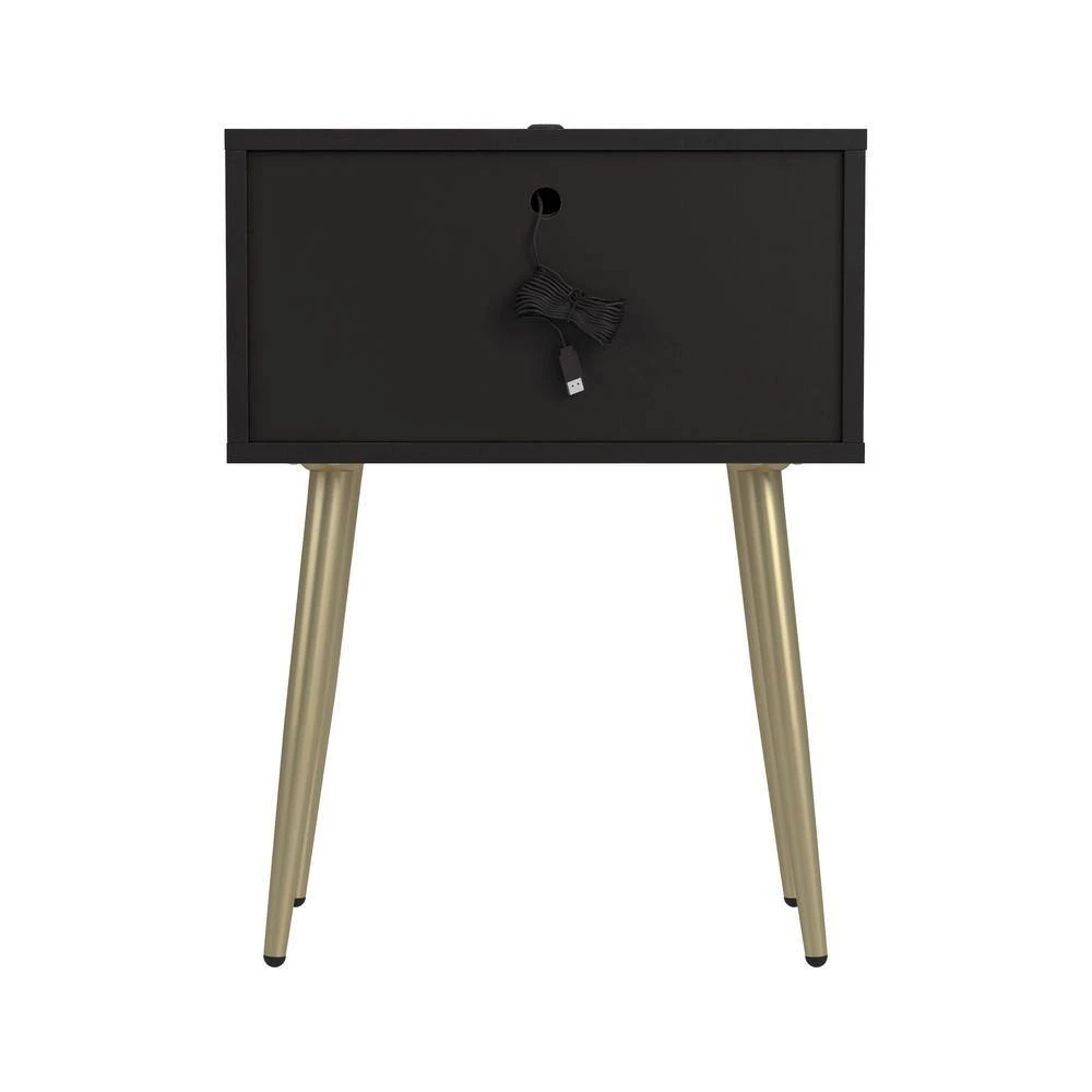 18 in. Cappuccino and Matte Brass Rectangle Wood Accent Table with 2-Drawers by Coaster Home Furnishings 8 18 in. Cappuccino and Matte Brass Rectangle Wood Accent Table with 2-Drawers by Coaster Home Furnishings - Image 6