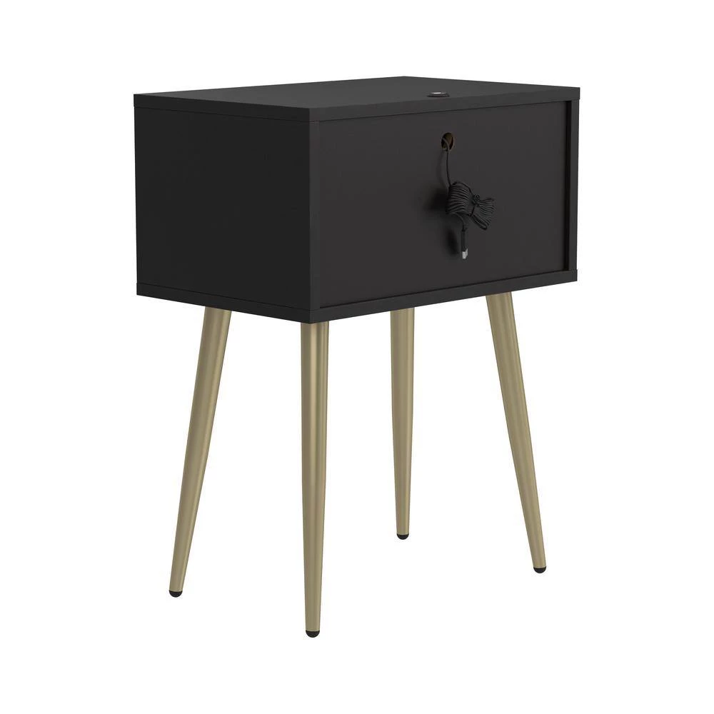 18 in. Cappuccino and Matte Brass Rectangle Wood Accent Table with 2-Drawers by Coaster Home Furnishings 9 18 in. Cappuccino and Matte Brass Rectangle Wood Accent Table with 2-Drawers by Coaster Home Furnishings - Image 7