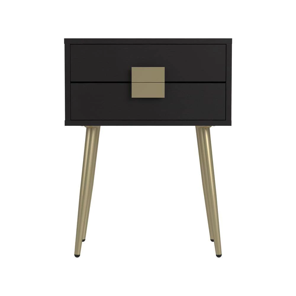 18 in. Cappuccino and Matte Brass Rectangle Wood Accent Table with 2-Drawers by Coaster Home Furnishings 7 18 in. Cappuccino and Matte Brass Rectangle Wood Accent Table with 2-Drawers by Coaster Home Furnishings - Image 5