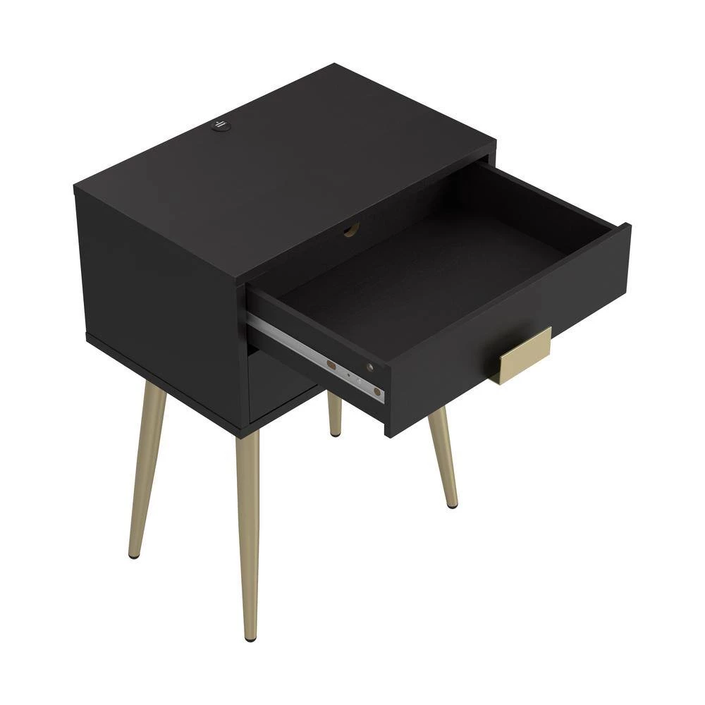 18 in. Cappuccino and Matte Brass Rectangle Wood Accent Table with 2-Drawers by Coaster Home Furnishings 10 18 in. Cappuccino and Matte Brass Rectangle Wood Accent Table with 2-Drawers by Coaster Home Furnishings - Image 8