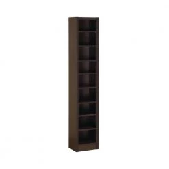 Narrow 70.75 in. Cappuccino 9-Shelf Bookcase by Coaster Home Furnishings