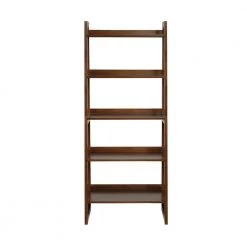 63.5 in. Cappuccino Wood 5-Shelf Modern Ladder Bookcase by Coaster Home Furnishings -Coaster Home Furnishings Shop cappuccino coaster home furnishings bookcases bookshelves 805723 4f 1000
