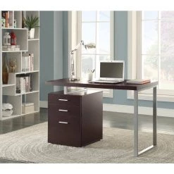 48 in. Rectangular Cappuccino 3 Drawer Computer Desk with File Storage by Coaster Home Furnishings -Coaster Home Furnishings Shop cappuccino coaster home furnishings computer desks 800519 31 1000