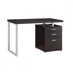 48 in. Rectangular Cappuccino 3 Drawer Computer Desk with File Storage by Coaster Home Furnishings -Coaster Home Furnishings Shop cappuccino coaster home furnishings computer desks 800519 c3 1000