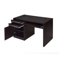 Cappuccino Ontario Single Pedestal Computer Desk with Charging Station by Coaster Home Furnishings -Coaster Home Furnishings Shop cappuccino coaster home furnishings computer desks 800702 1f 1000