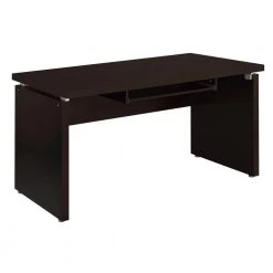 Skylar 55 in. Rectangular Cappuccino Computer Desk with Keyboard Tray by Coaster Home Furnishings