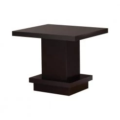 23.5 in. Cappuccino Square Wood End Table by Coaster Home Furnishings