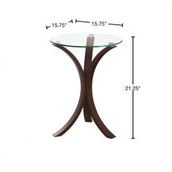 Cappuccino Round Snack Table by Coaster Home Furnishings -Coaster Home Furnishings Shop cappuccino coaster home furnishings end side tables 902867 40 1000