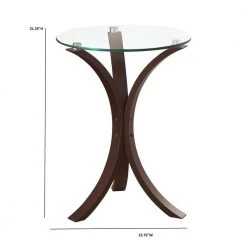 Cappuccino Round Snack Table by Coaster Home Furnishings -Coaster Home Furnishings Shop cappuccino coaster home furnishings end side tables 902867 c3 1000