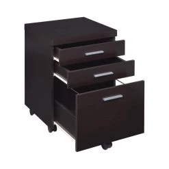 Skylar 3-drawer Mobile File Cabinet Cappuccino by Coaster Home Furnishings -Coaster Home Furnishings Shop cappuccino coaster home furnishings file cabinets 800894 77 1000