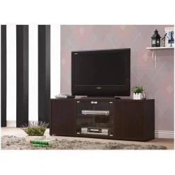 60in. Cappuccino TV Console Fits TV's up to 65in. with Magnetic-Push Doors by Coaster Home Furnishings -Coaster Home Furnishings Shop cappuccino coaster home furnishings tv stands 700886 31 1000