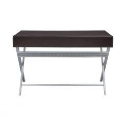 Olsen 47.25 in. Rectangular Cappuccino and Silver 2-Drawer Connect-it Writing Desk with Lift Top by Coaster Home Furnishings -Coaster Home Furnishings Shop cappuccino coaster home furnishings writing desks 800117 c3 1000