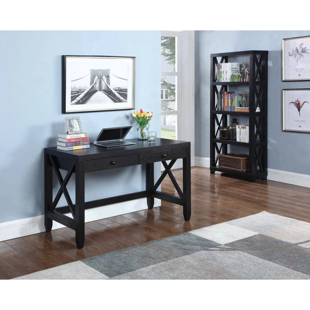 Humfreye 47.25 in. Rectangle Cappuccino Wood 2-Drawers Writing Desk by Coaster Home Furnishings 5 Humfreye 47.25 in. Rectangle Cappuccino Wood 2-Drawers Writing Desk by Coaster Home Furnishings - Image 3