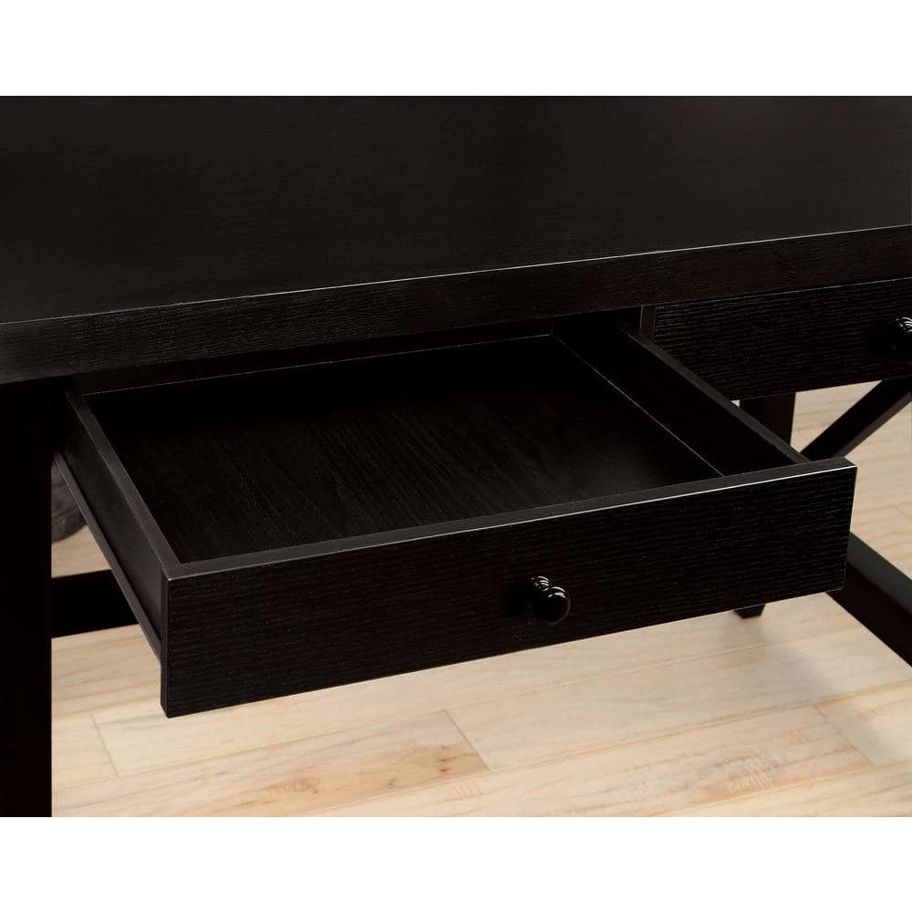 Humfreye 47.25 in. Rectangle Cappuccino Wood 2-Drawers Writing Desk by Coaster Home Furnishings 4 Humfreye 47.25 in. Rectangle Cappuccino Wood 2-Drawers Writing Desk by Coaster Home Furnishings - Image 2