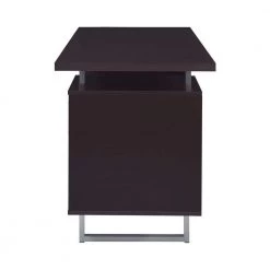 Glavan 60 in. Rectangular Cappuccino 1-Drawer Office Writing Desk with File Cabinet by Coaster Home Furnishings -Coaster Home Furnishings Shop cappuccino coaster home furnishings writing desks 801521 40 1000