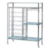 Glass Shelf Serving Cart with Casters Chrome by Coaster Home Furnishings -Coaster Home Furnishings Shop carrara marble pattern and chrome coaster home furnishings bar carts 181370 64 1000