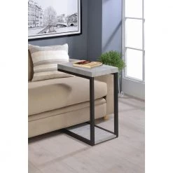 1-shelf Snack Table Cement by Coaster Home Furnishings -Coaster Home Furnishings Shop cement black coaster home furnishings end side tables 902933 1f 1000