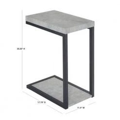 1-shelf Snack Table Cement by Coaster Home Furnishings -Coaster Home Furnishings Shop cement black coaster home furnishings end side tables 902933 40 1000