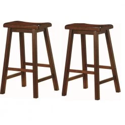 Wooden 29 in. Bar Stools Chestnut (Set of 2) by Coaster Home Furnishings