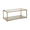 47.25 in. Chocolate Chrome Rectangle Glass Coffee Table with Mirror Shelf by Coaster Home Furnishings -Coaster Home Furnishings Shop chocolate chrome coaster home furnishings coffee tables 705238 64 1000