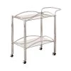 2-tier Serving Cart with Glass Top Chrome and Clear by Coaster Home Furnishings -Coaster Home Furnishings Shop chrome and clear coaster home furnishings bar carts 910077 64 1000