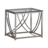19.75 in. Chrome Square Glass End Table by Coaster Home Furnishings -Coaster Home Furnishings Shop chrome coaster home furnishings end side tables 720497 64 1000