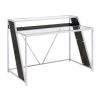 Alamosa 47.25 in. Rectangular Chrome and Dark Oak Writing Desk with Glass Top by Coaster Home Furnishings -Coaster Home Furnishings Shop chrome coaster home furnishings writing desks 805541 64 1000