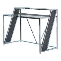 Alamosa 47.25 in. Rectangular Chrome and Dark Oak Writing Desk with Glass Top by Coaster Home Furnishings 13 Alamosa 47.25 in. Rectangular Chrome and Dark Oak Writing Desk with Glass Top by Coaster Home Furnishings -Coaster Home Furnishings Shop chrome coaster home furnishings writing desks 805541 77 1000