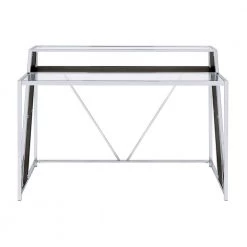 Alamosa 47.25 in. Rectangular Chrome and Dark Oak Writing Desk with Glass Top by Coaster Home Furnishings 14 Alamosa 47.25 in. Rectangular Chrome and Dark Oak Writing Desk with Glass Top by Coaster Home Furnishings -Coaster Home Furnishings Shop chrome coaster home furnishings writing desks 805541 c3 1000