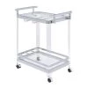 Clear 2-tier Glass Serving Cart by Coaster Home Furnishings -Coaster Home Furnishings Shop clear and chrome coaster home furnishings bar carts 902589 64 1000