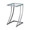 13 in. Chrome and Clear Rectangle Glass Accent Table by Coaster Home Furnishings 2 13 in. Chrome and Clear Rectangle Glass Accent Table by Coaster Home Furnishings -Coaster Home Furnishings Shop clear and chrome coaster home furnishings end side tables 900082 64 1000