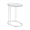 11.25 in. Chrome and Clear Oval Glass Snack Table by Coaster Home Furnishings -Coaster Home Furnishings Shop clear and chrome coaster home furnishings end side tables 902927 64 1000