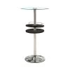 44 in. Round Black and Chrome Glass Top Bar Table with Wine Storage by Coaster Home Furnishings 2 44 in. Round Black and Chrome Glass Top Bar Table with Wine Storage by Coaster Home Furnishings -Coaster Home Furnishings Shop clear chrome and black coaster home furnishings bar tables 120715 64 1000
