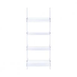 Amaturo 72.25 in. Clear 4-Shelf Ladder Bookcase by Coaster Home Furnishings -Coaster Home Furnishings Shop clear coaster home furnishings bookcases bookshelves 801553 c3 1000